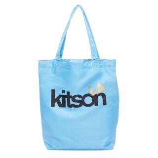【Kitson】L.A.-LOGO購物袋-托特包(水藍)