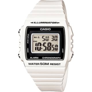 【CASIO 卡西歐】街頭潮流數位電子錶(白色-40mm)