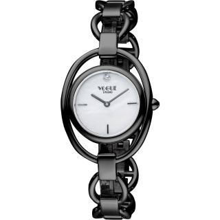 【VOGUE】Tornabuoni 手鍊錶-天然珍珠貝xIP黑-30mm(2V1407-141D-M)