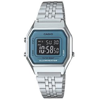 【CASIO 卡西歐】復古數字型電子系列錶款(藍-28.6mm)