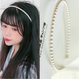 【I-Shine】韓系公主氣質 單排珍珠髮箍