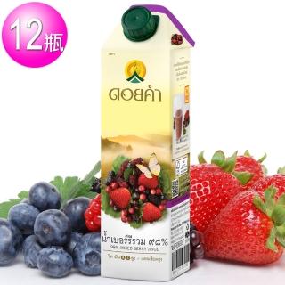 【皇家農場】100%鮮果汁-綜合莓果汁(1000mlx12瓶/箱)