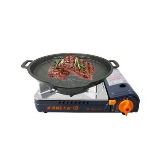 【☆中秋節熱銷☆】歐王-遠紅外線混雙卡式爐JL-158+ Joyme方型花紋烤盤