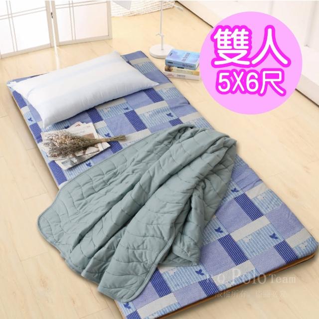 【R.Q.POLO】大青竹軟式三折式冬夏兩用床墊(雙人5X6尺)
