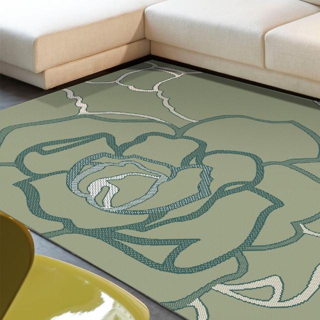 【范登伯格】夏蔓柔光絲質感地毯-玫瑰綠(160x230cm)
