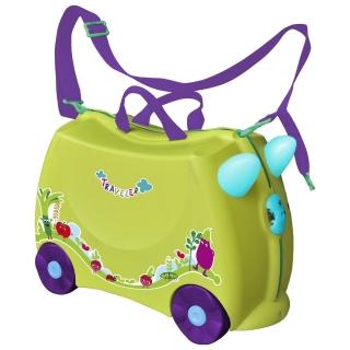 兒童可乘式遊戲車行李箱(黃綠)