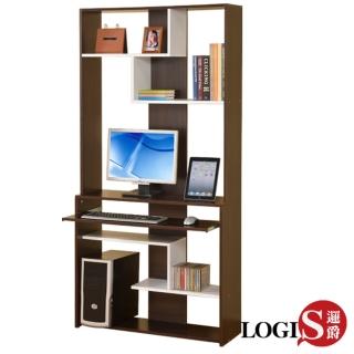 【LOGIS】質感宅多功能層架式電腦桌櫃-展示櫃