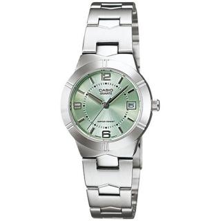  【CASIO 卡西歐】都會優雅氣質時尚腕錶(綠/25mm)