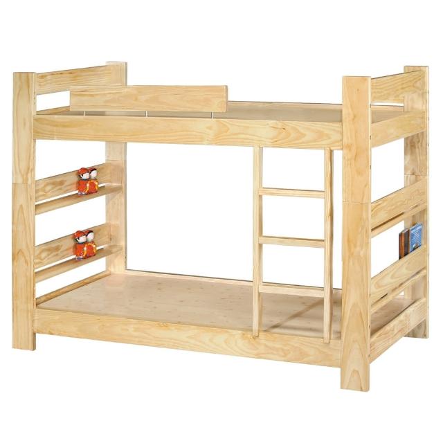 【顛覆設計】松木原木單人3.5尺雙層床(加長型) 【顛覆設計】松木原木單人3.5尺雙層床(加長型)