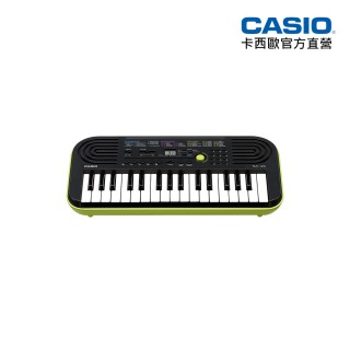 【CASIO 卡西歐】32鍵 迷你兒童電子琴 SA-46-2(綠色-含變壓器)