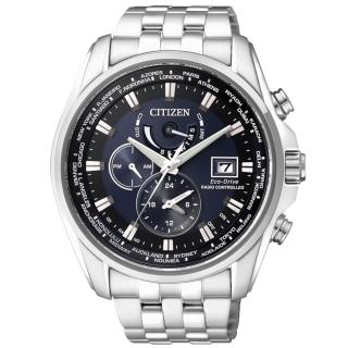  【CITIZEN】Eco-Drive 光動能電波號時腕錶(深藍-45mm-AT9031-52L)