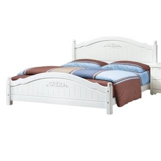 【顛覆設計】塞西莉5尺白色雙人床架(不含床墊、床頭櫃)