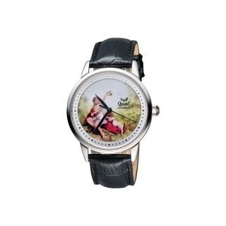 【Ogival】愛其華 文藝復興彩繪機械腕錶-40mm(1929-24.9AGS皮)
