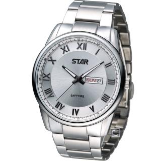 【STAR】時代 羅馬戰士石英腕錶(1T1407-211S-S)