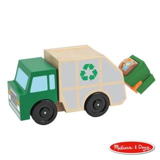 【美國瑪莉莎 Melissa & Doug】原木交通工具 - 垃圾車