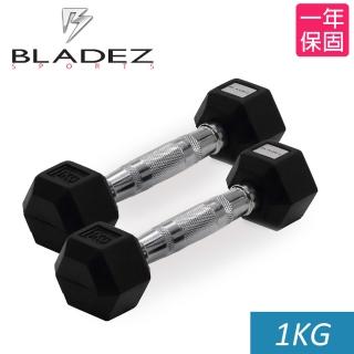 【Bladez】六角包膠啞鈴-1KG