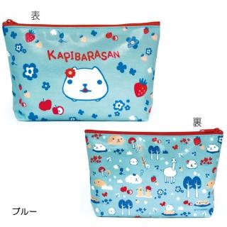【kapibarasa】水豚君北歐系列化妝帶(藍色)