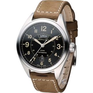 【HAMILTON】漢米爾頓卡其陸戰雙曆機械腕錶(H70505833)