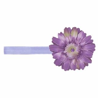 【美國Jamie Rae】女童-女寶寶 100純棉髮帶_薰衣草細髮帶+薰衣草紫雛菊(JRFBD01)