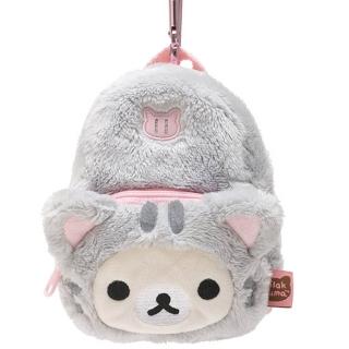 【San-X】拉拉熊悠閒貓生活系列背包造型吊掛收納包(懶妹)