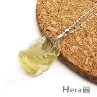 【Hera】頂級天然3A級黃水晶手雕如意觀音項鍊-大(無加熱)