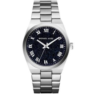 【Michael Kors】璀璨繁星經典大錶盤腕錶-藍x銀(MK6113)