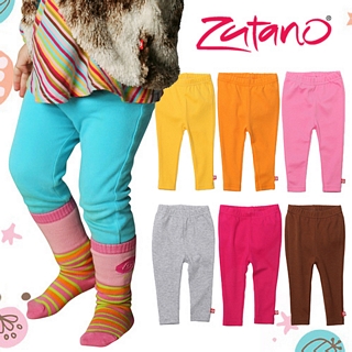 【美國 Zutano】純棉寶寶修身內搭褲-多彩素色 款(七色可選)