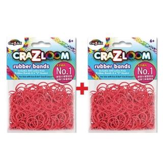 【美國Cra-Z-Art】Cra-Z-Loom圈圈彩虹編織 橡皮筋補充包 深紅x2包(共600條)