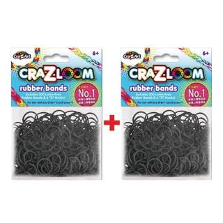 【美國Cra-Z-Art】Cra-Z-Loom圈圈彩虹編織 橡皮筋補充包 寶石黑x2包(共600條)