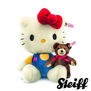 【STEIFF德國金耳釦泰迪熊】Hello Kitty 美國版(限量版泰迪熊)
