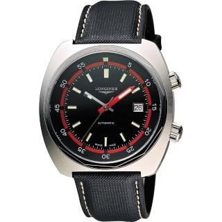 【LONGINES】Heritage Diver 300米潛水機械腕錶-黑(L27954520)