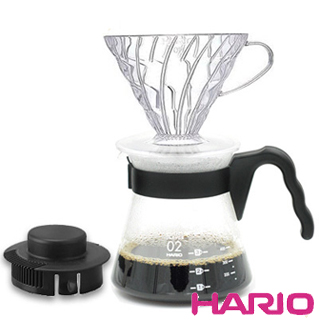 【HARIO】V60透明濾泡咖啡壺組1-4杯 700ml(VCSD-02B-EX)