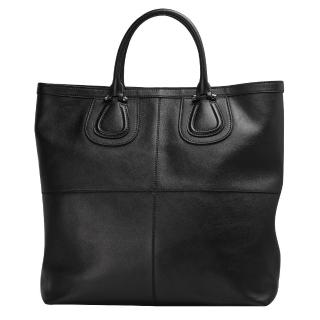 【GIVENCHY】GIVENCHYLOGO壓紋小羊皮直立手提包(14M5040015-001 黑)