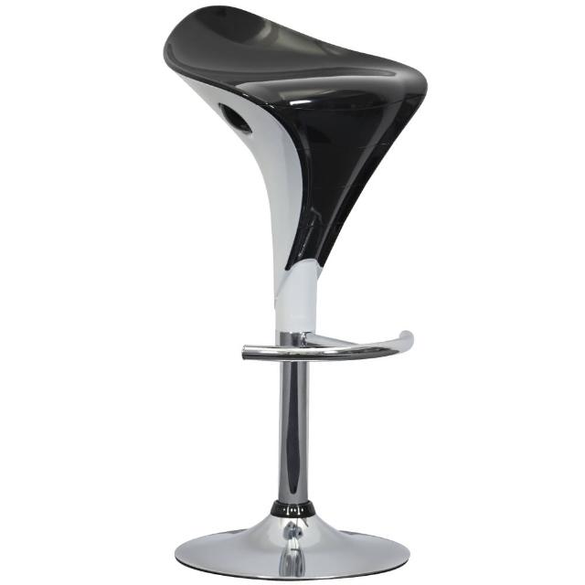 【E-Style】雙色精緻流線型ABS-吧台椅-高腳椅(二色可選)