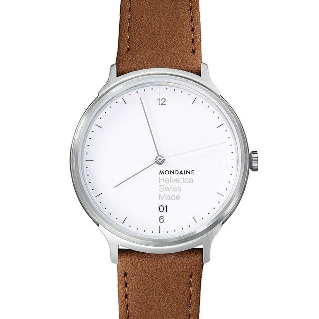【MONDAINE瑞士國鐵】設計系列腕錶(白/38mm)