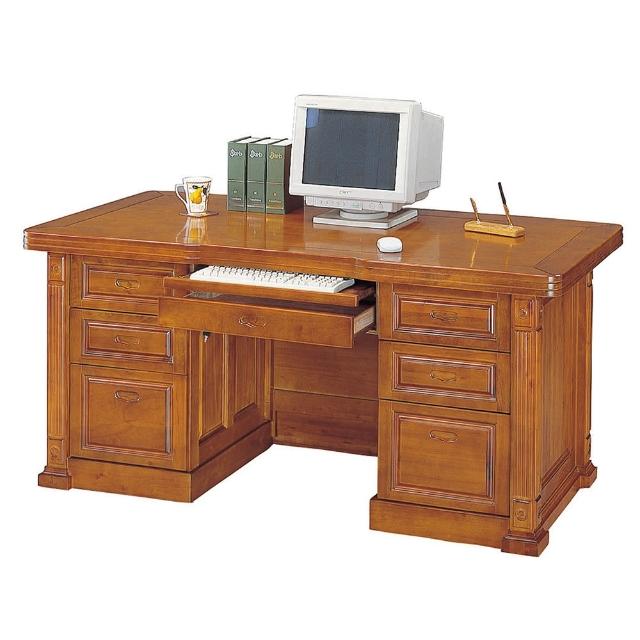 【Bernice】小葉樟實木6尺電腦辦公桌