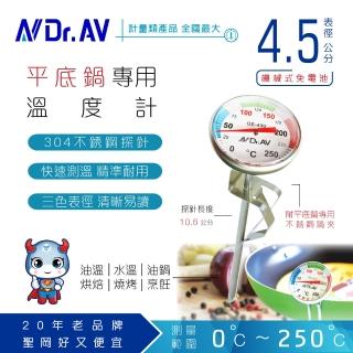 【Dr.AV】GE-430 平底鍋專用溫度計(日本設計 平底鍋專用夾)