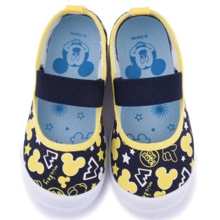 【童鞋城堡】Disney 迪士尼 中童 米奇蝴蝶結室內鞋(454421-藍黃)