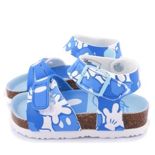 【童鞋城堡】Disney迪士尼 中童 米奇經典款軟木風格涼鞋(453805-藍)