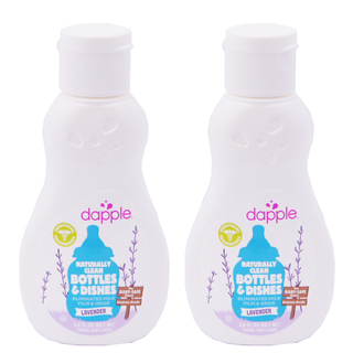 【dapple】天然奶瓶及餐具清潔液90ML外出用二入(薰衣草)