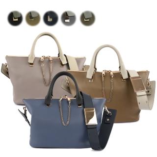 【CHLOE】Baylee Small  two-tone tote小牛(黑/灰)