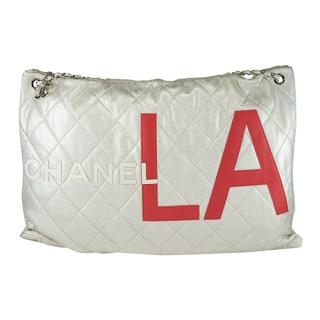 【CHANEL】LA 霧金鍊帶肩背購物包(37104 GOLD)