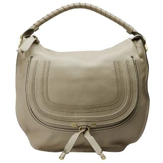 【CHLOE】經典Marcie Large Bag小牛皮手提肩背包(淺灰-大3S0854-161-04P)