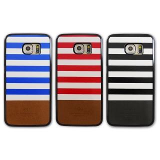 【kajsa】Samsung S6 Edge 海軍風格條紋保護殼