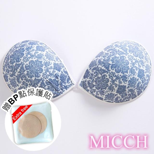 【MICCH】-台灣製-漾彩美型 隱形胸罩(049圖騰款)