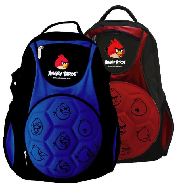 【Angry Birds憤怒鳥】足球造型硬殼書背包(紅/藍_AB_6019)