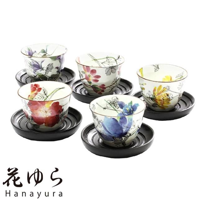 【日本和藍瓷器】花朵系列煎茶杯組(美濃燒)