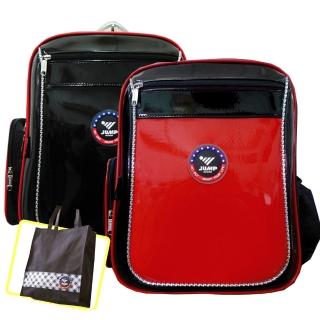 【JUMP】MIT元氣護脊書背包+MIT手提萬用袋(紅/黑_JP1)