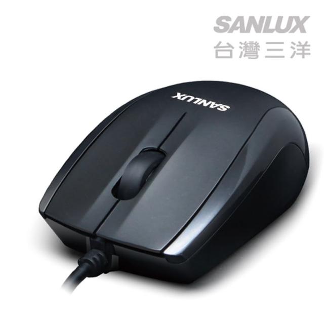 【台灣三洋SANLUX】USB光學環保滑鼠(高雅黑)