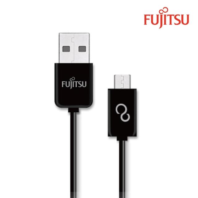 【FUJITSU富士通】MICRO USB傳輸充電圓線-100CM(黑)